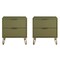 Manhattan Comfort DUMBO 2.0 Modern Nightstand with 2 Drawer and Metal Feet - Set of 2